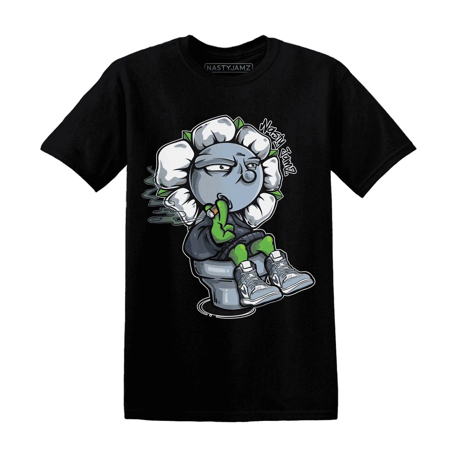 Mid-Diffused-Blue-Grey-1s-T-Shirt-Match-Rebel-Bloom