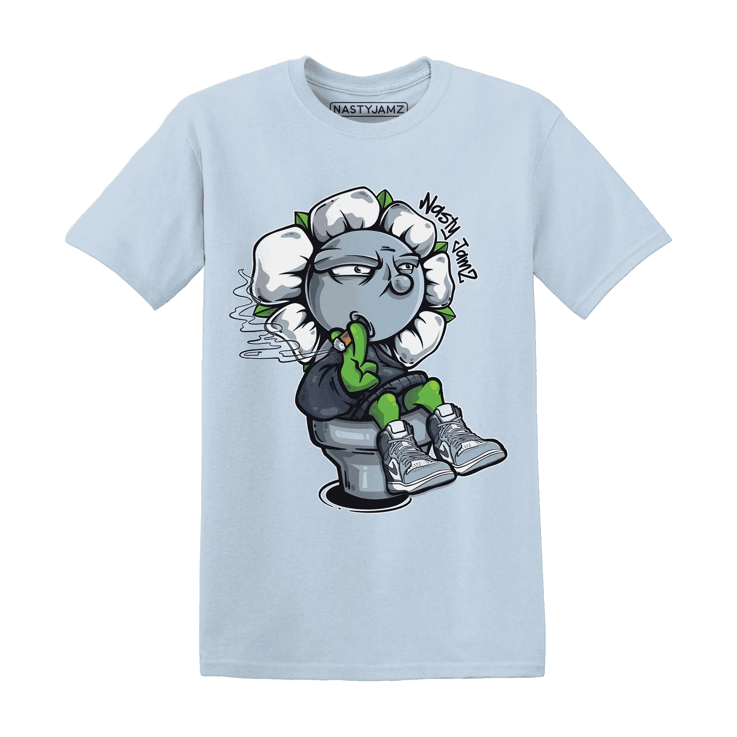 Mid-Diffused-Blue-Grey-1s-T-Shirt-Match-Rebel-Bloom