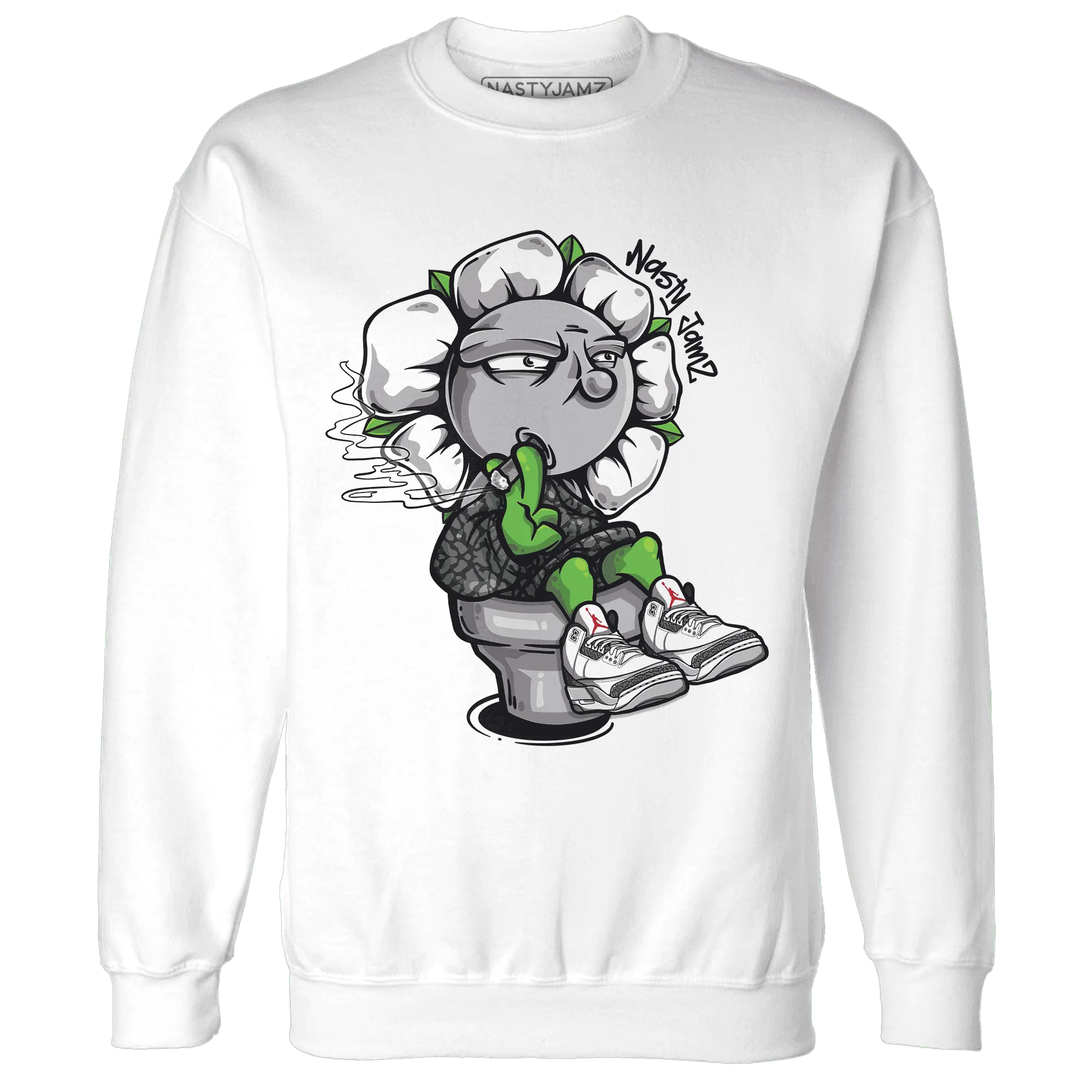 Cement-Grey-3s-Sweatshirt-Match-Rebel-Bloom