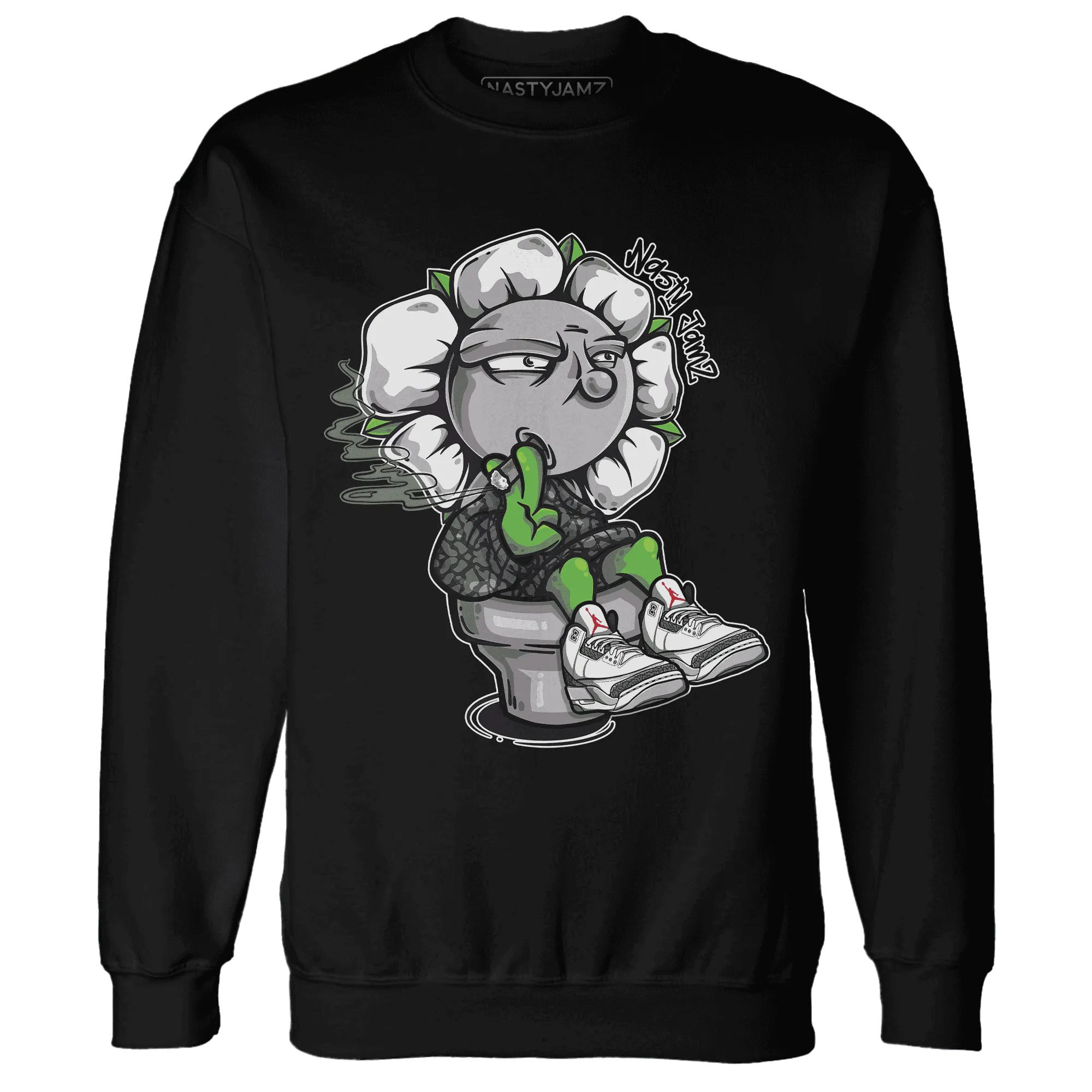 Cement-Grey-3s-Sweatshirt-Match-Rebel-Bloom