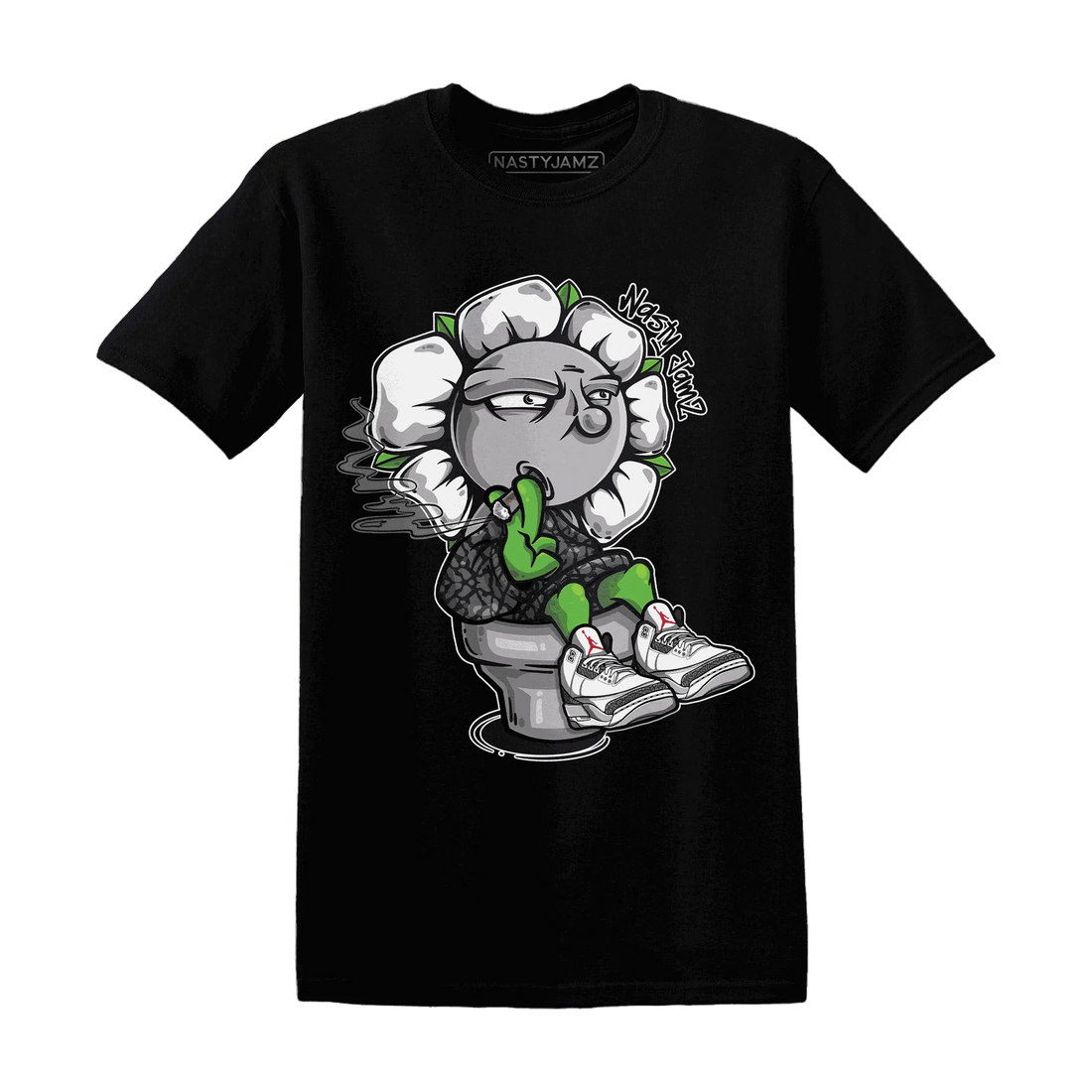 Cement-Grey-3s-T-Shirt-Match-Rebel-Bloom
