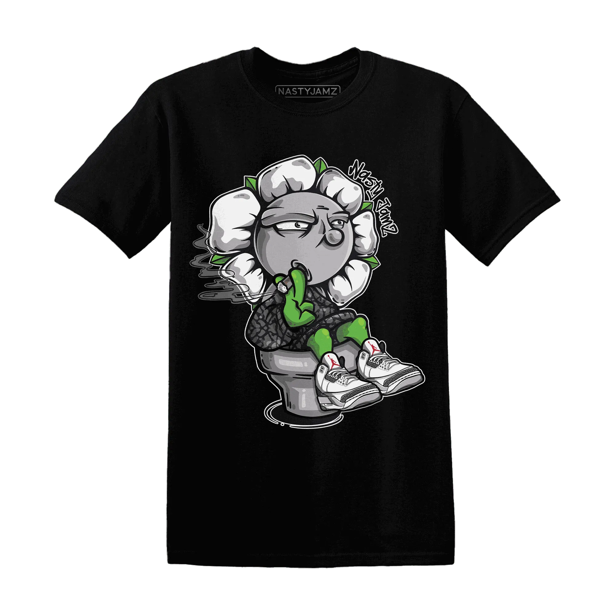 Cement-Grey-3s-T-Shirt-Match-Rebel-Bloom