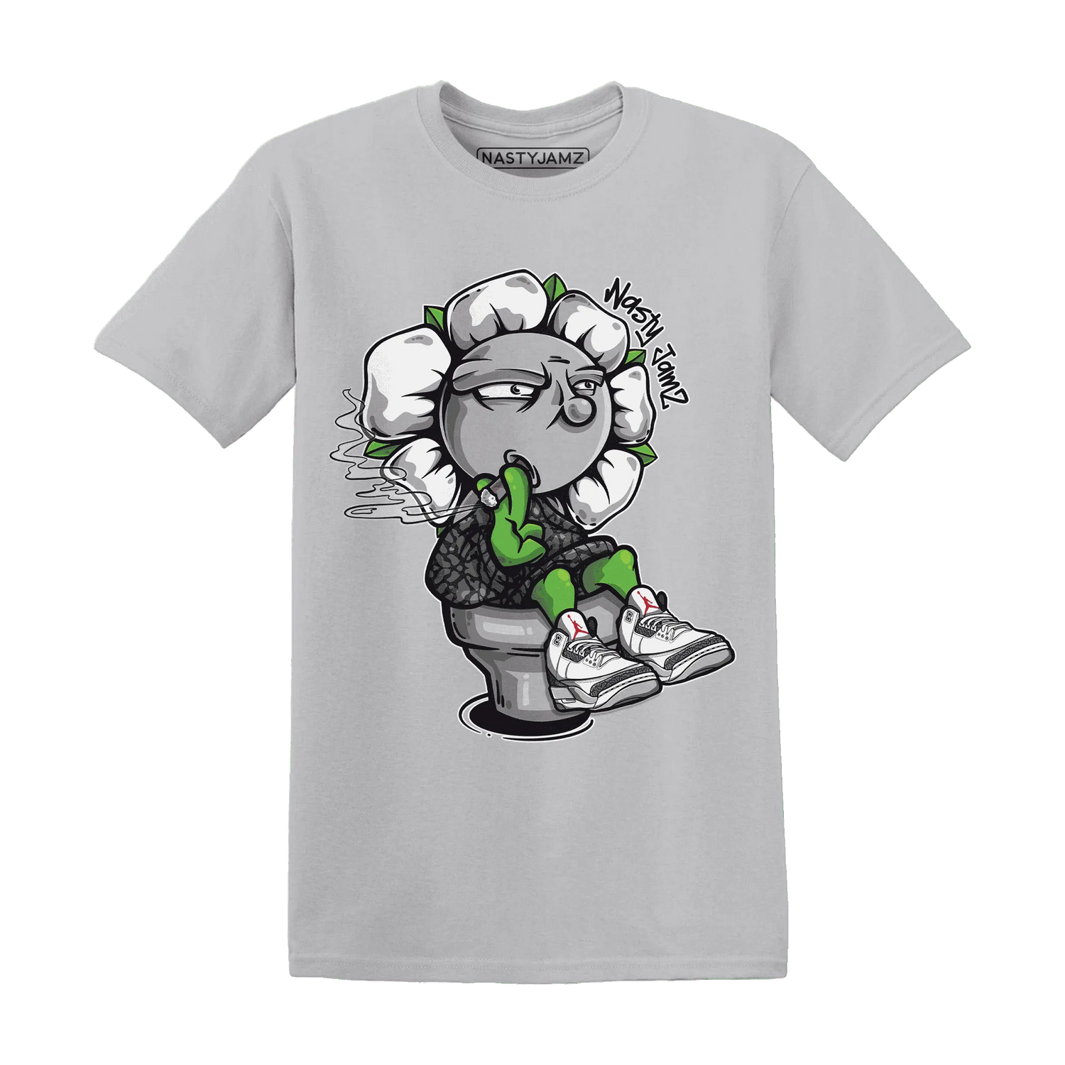 Cement-Grey-3s-T-Shirt-Match-Rebel-Bloom
