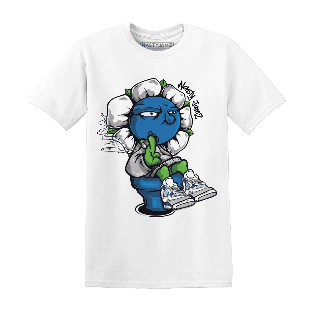 Industrial-Blue-4s-T-Shirt-Match-Rebel-Bloom