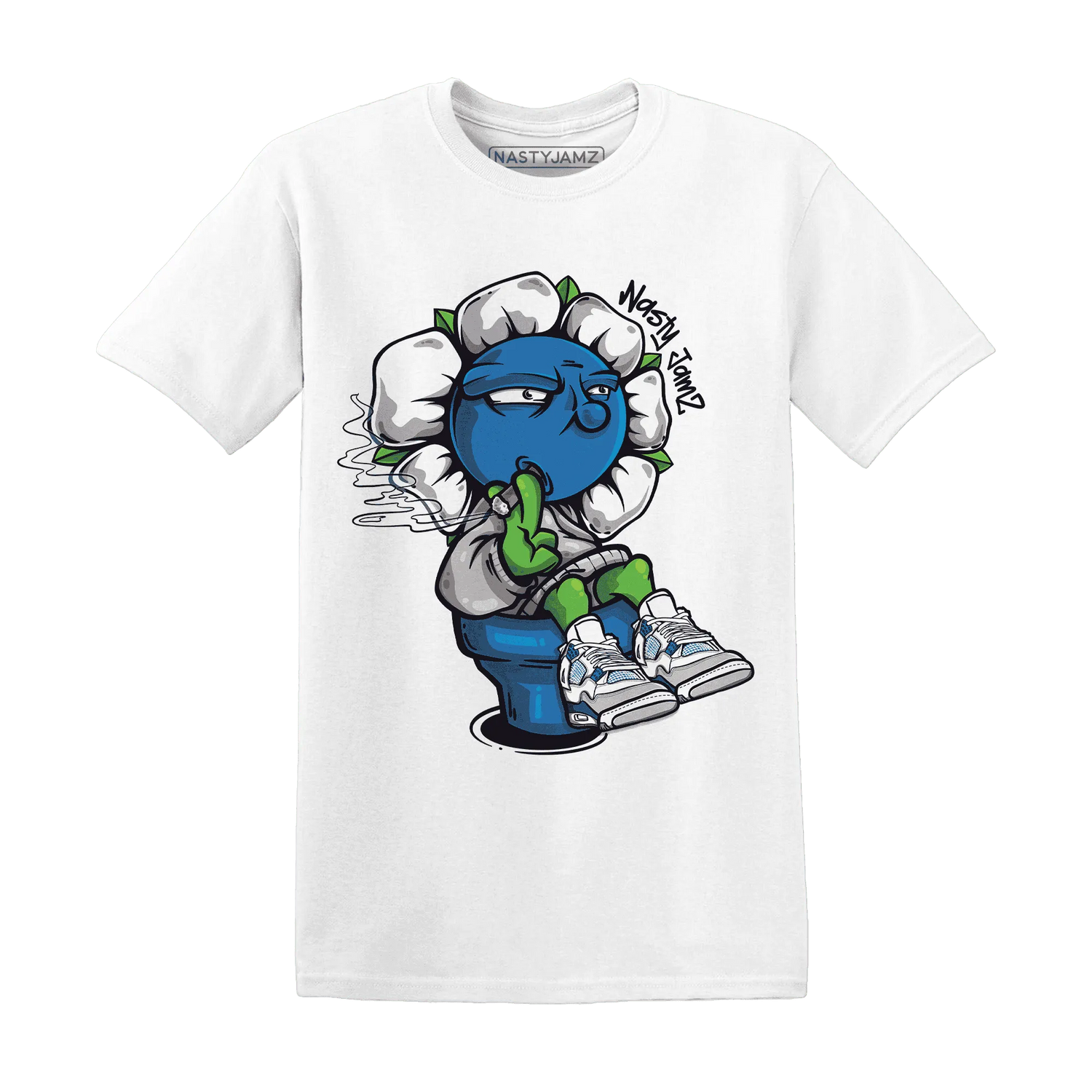 Industrial-Blue-4s-T-Shirt-Match-Rebel-Bloom