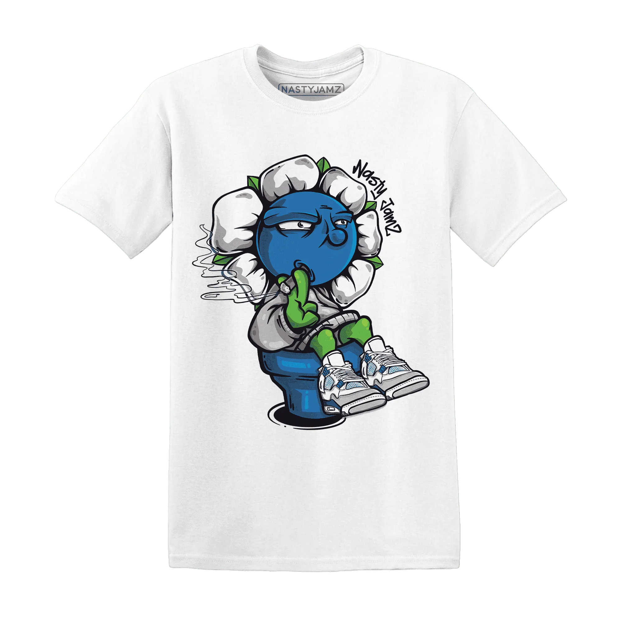 Industrial-Blue-4s-T-Shirt-Match-Rebel-Bloom