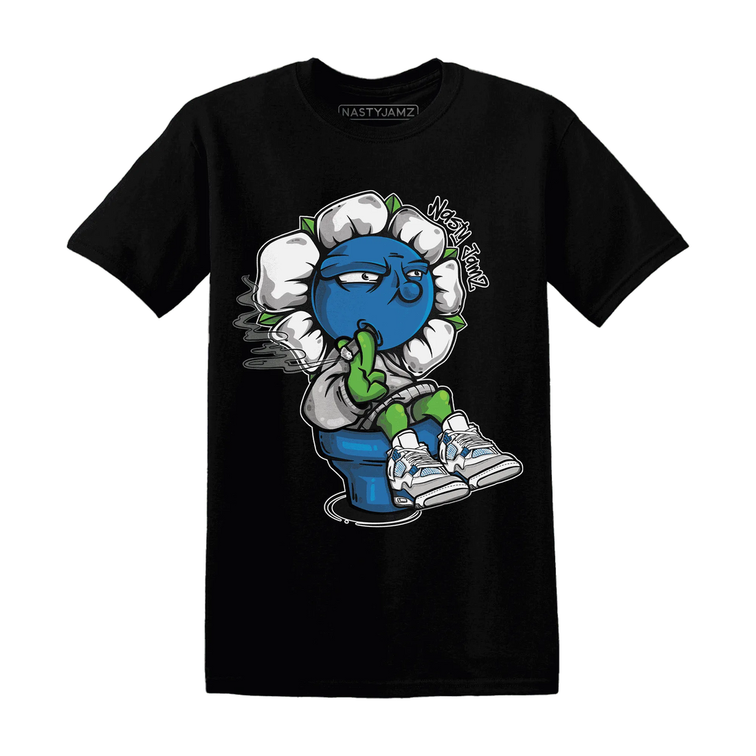 Industrial-Blue-4s-T-Shirt-Match-Rebel-Bloom