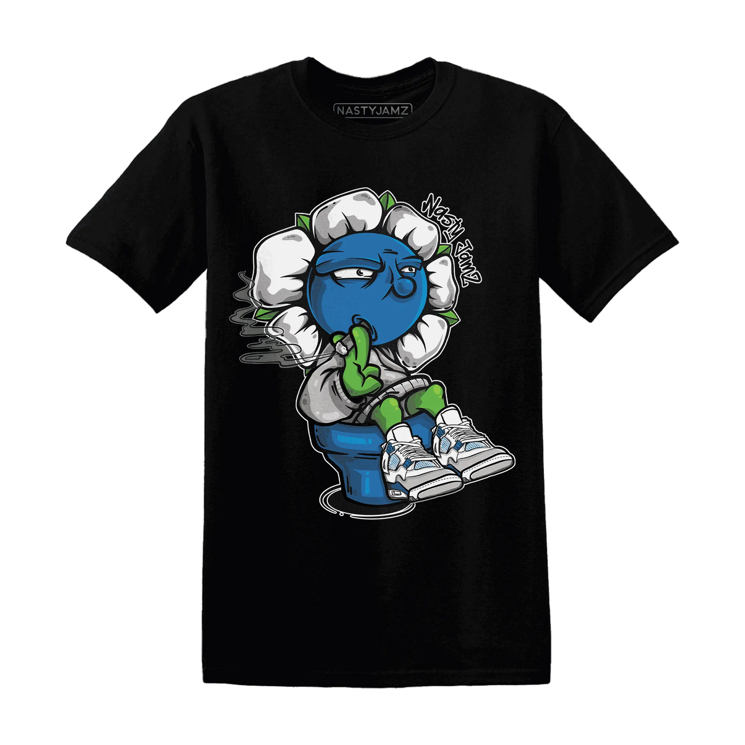 Industrial-Blue-4s-T-Shirt-Match-Rebel-Bloom