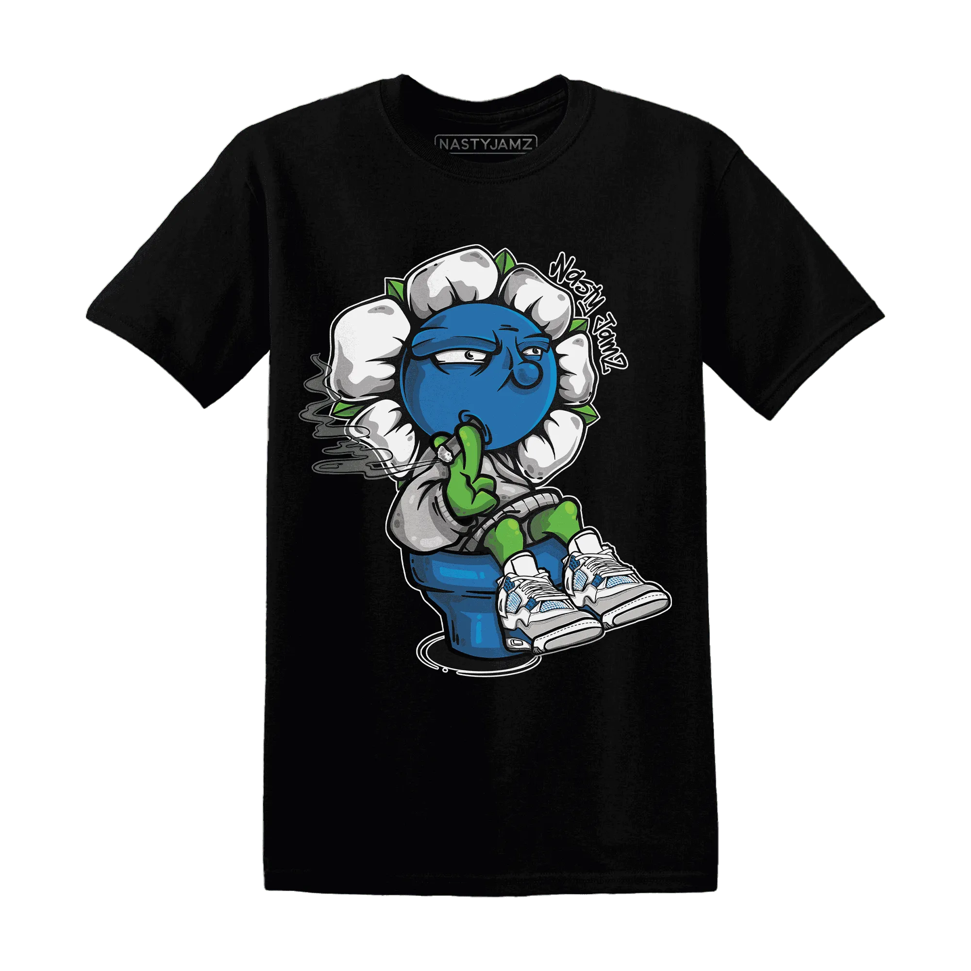 Industrial-Blue-4s-T-Shirt-Match-Rebel-Bloom
