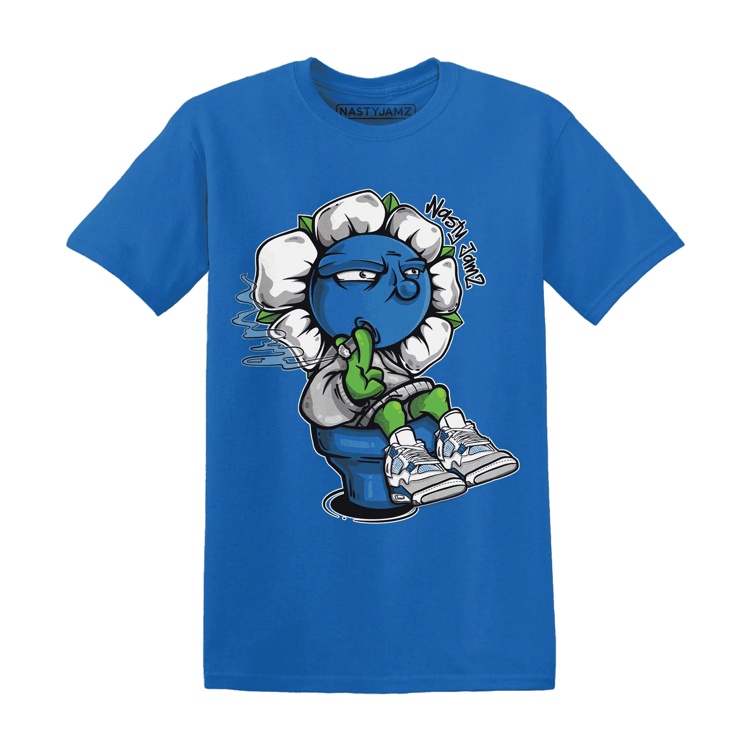 Industrial-Blue-4s-T-Shirt-Match-Rebel-Bloom