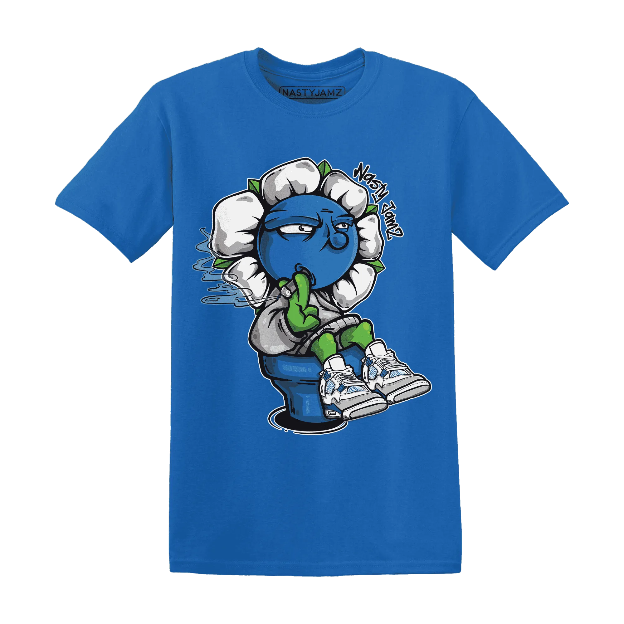 Industrial-Blue-4s-T-Shirt-Match-Rebel-Bloom