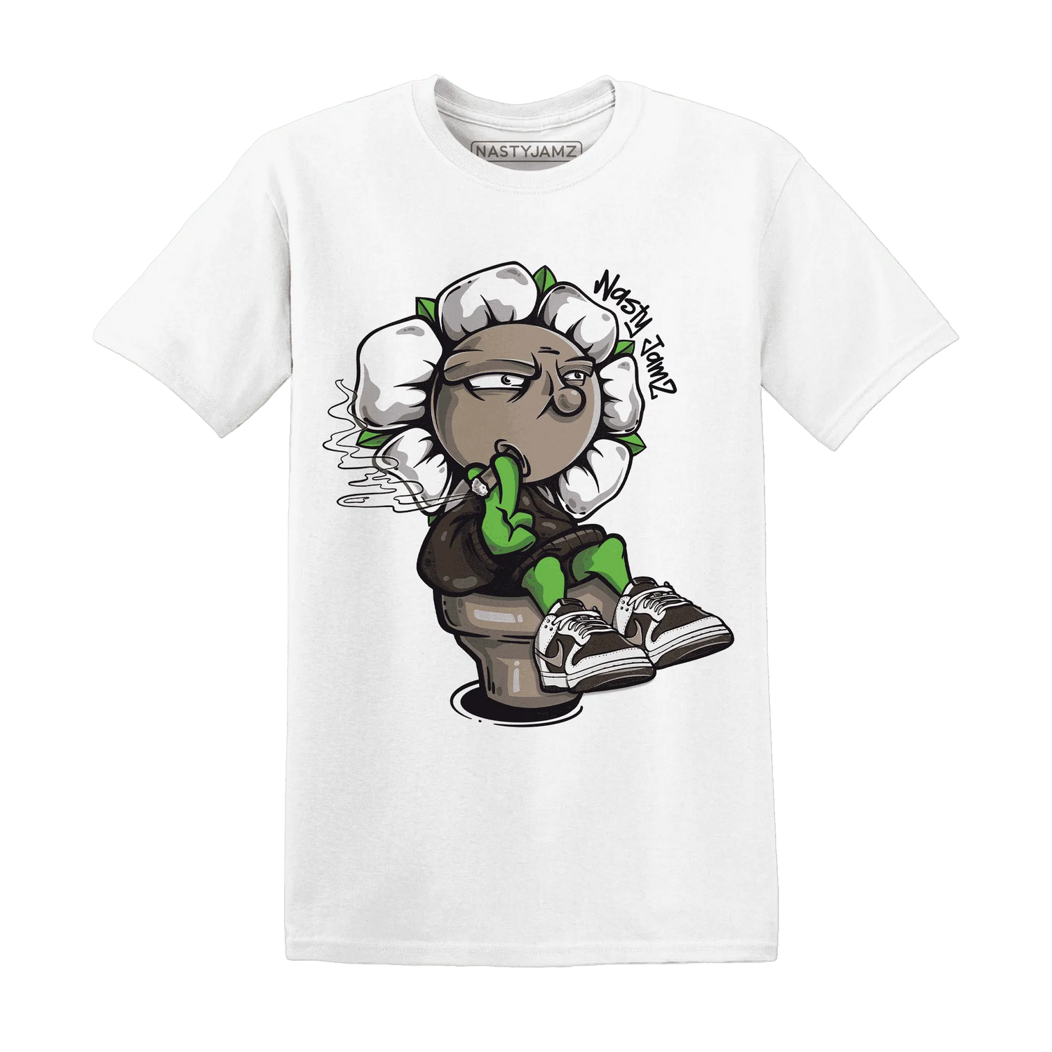 Dunk-Low-Baroque-Brown-T-Shirt-Match-Rebel-Bloom
