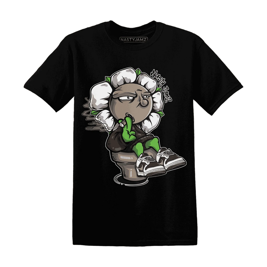 Dunk-Low-Baroque-Brown-T-Shirt-Match-Rebel-Bloom