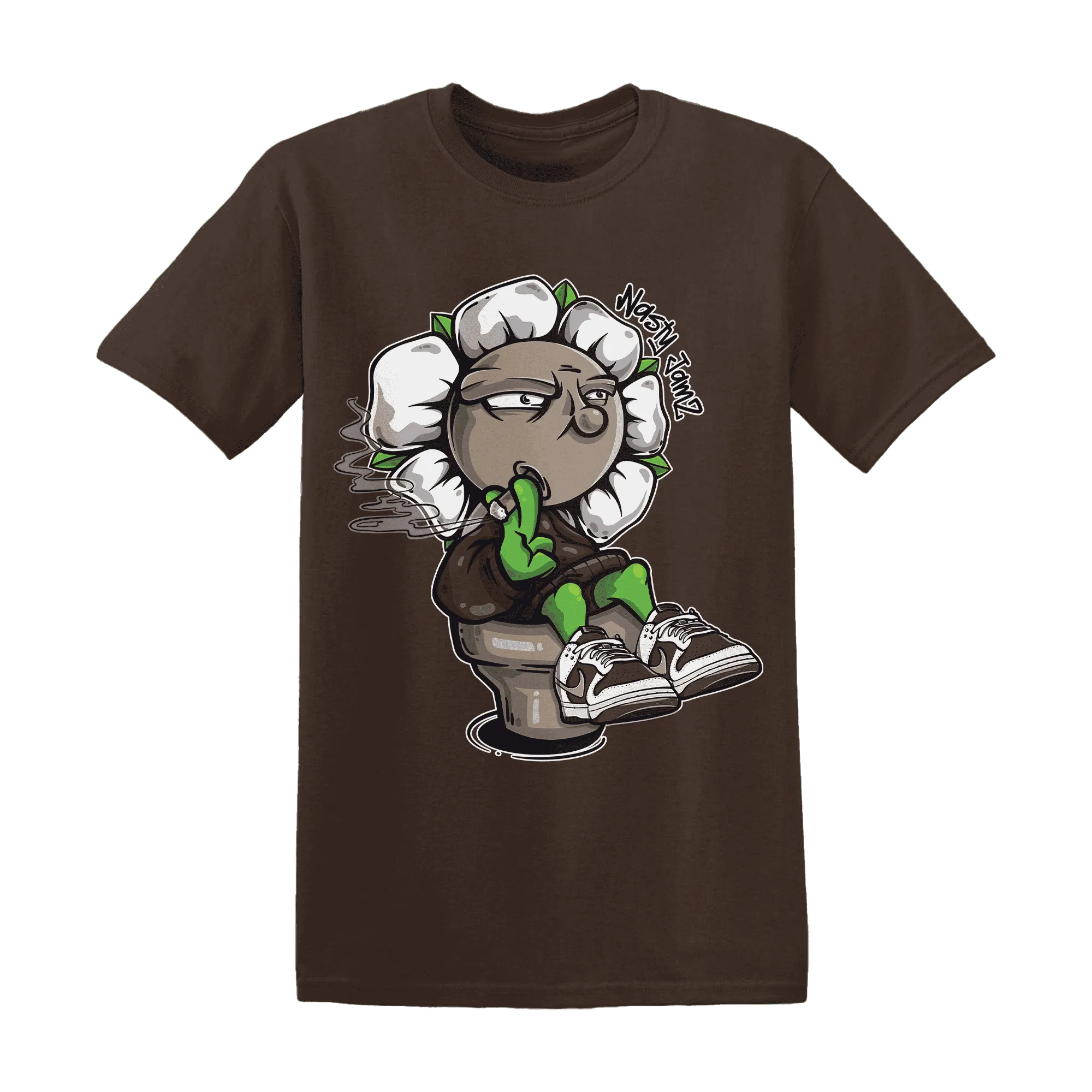 Dunk-Low-Baroque-Brown-T-Shirt-Match-Rebel-Bloom