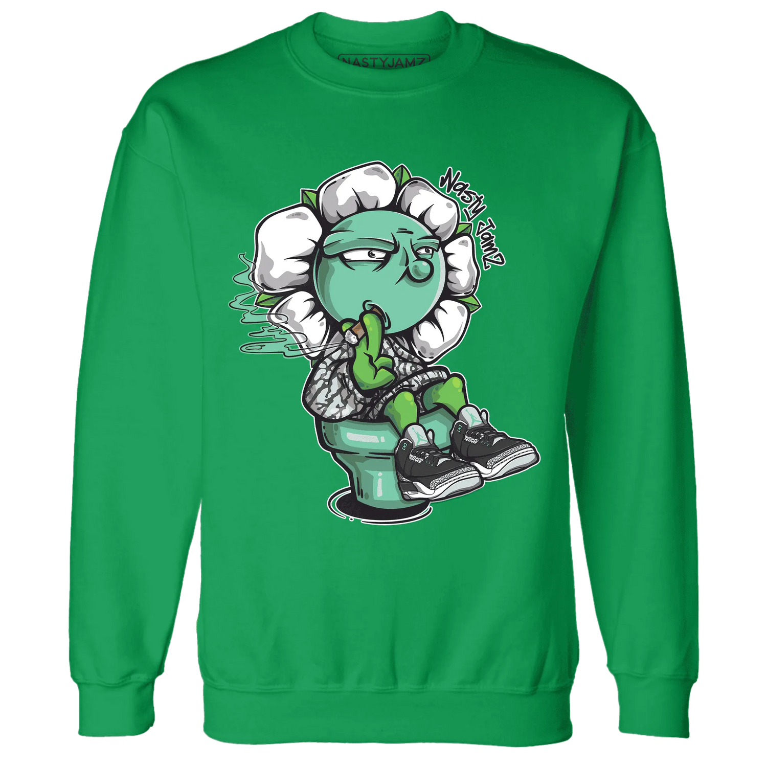 Green-Glow-3s-Sweatshirt-Match-Rebel-Bloom