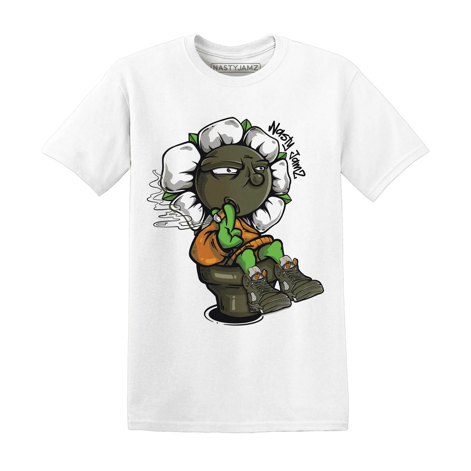 Olive-5s-T-Shirt-Match-Rebel-Bloom