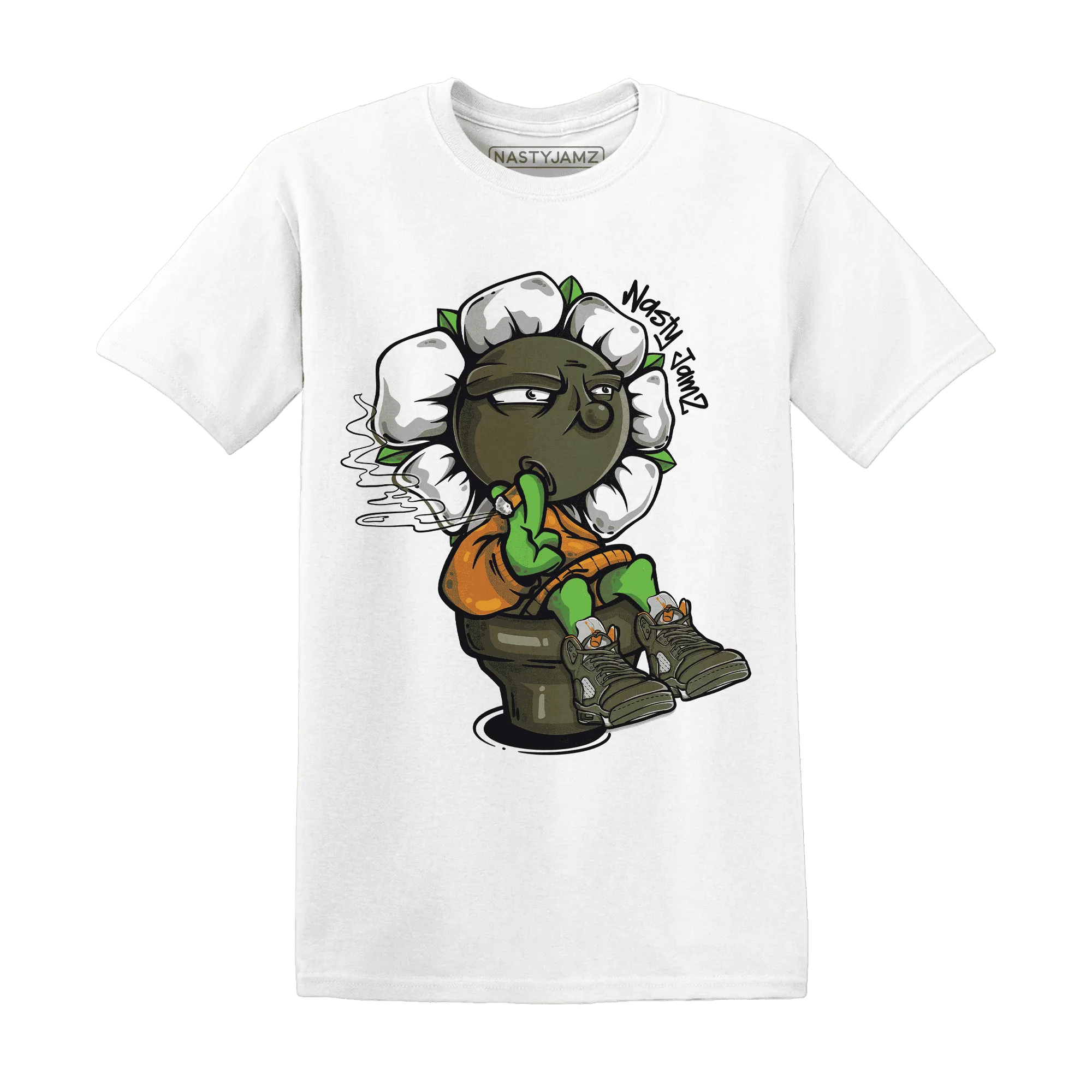 Olive-5s-T-Shirt-Match-Rebel-Bloom