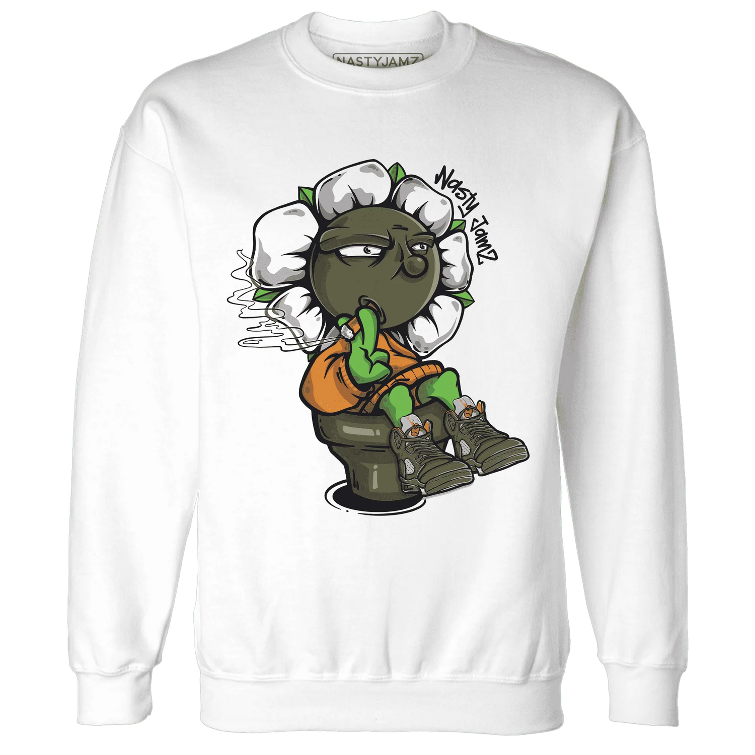 Olive-5s-Sweatshirt-Match-Rebel-Bloom