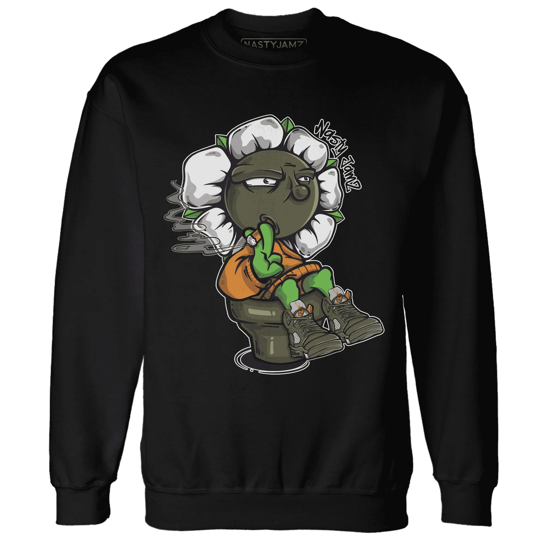 Olive-5s-Sweatshirt-Match-Rebel-Bloom