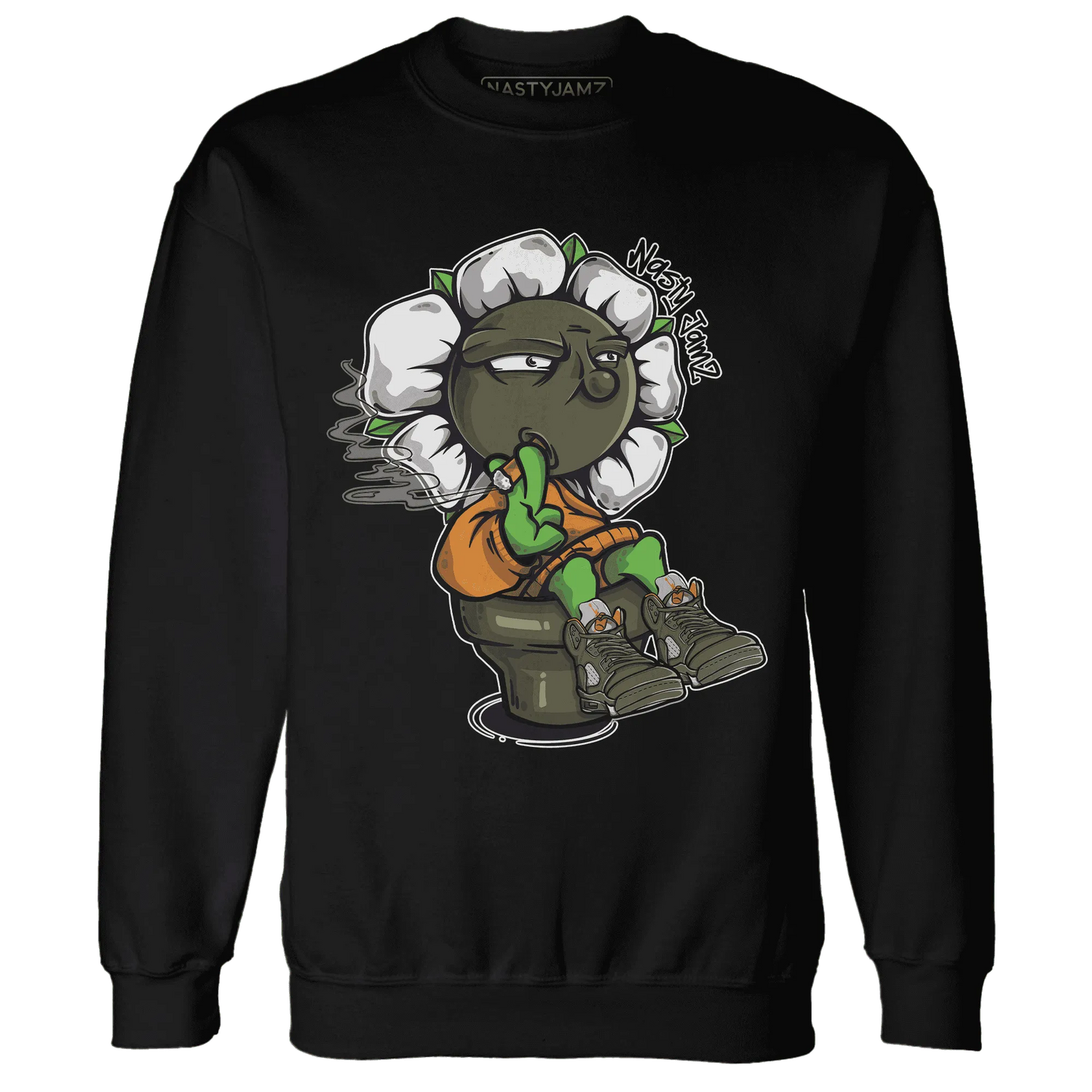 Olive-5s-Sweatshirt-Match-Rebel-Bloom