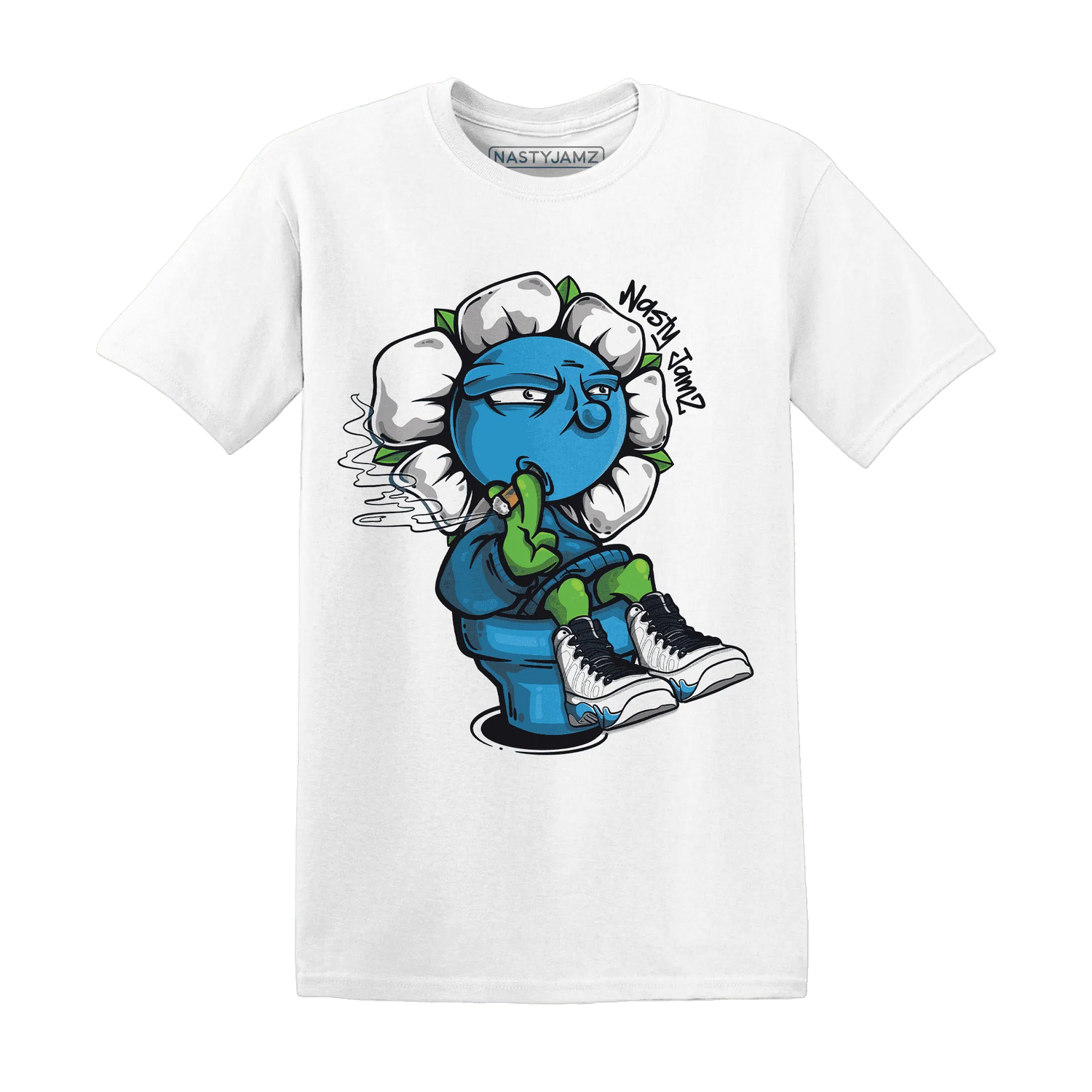 Powder-Blue-9s-T-Shirt-Match-Rebel-Bloom