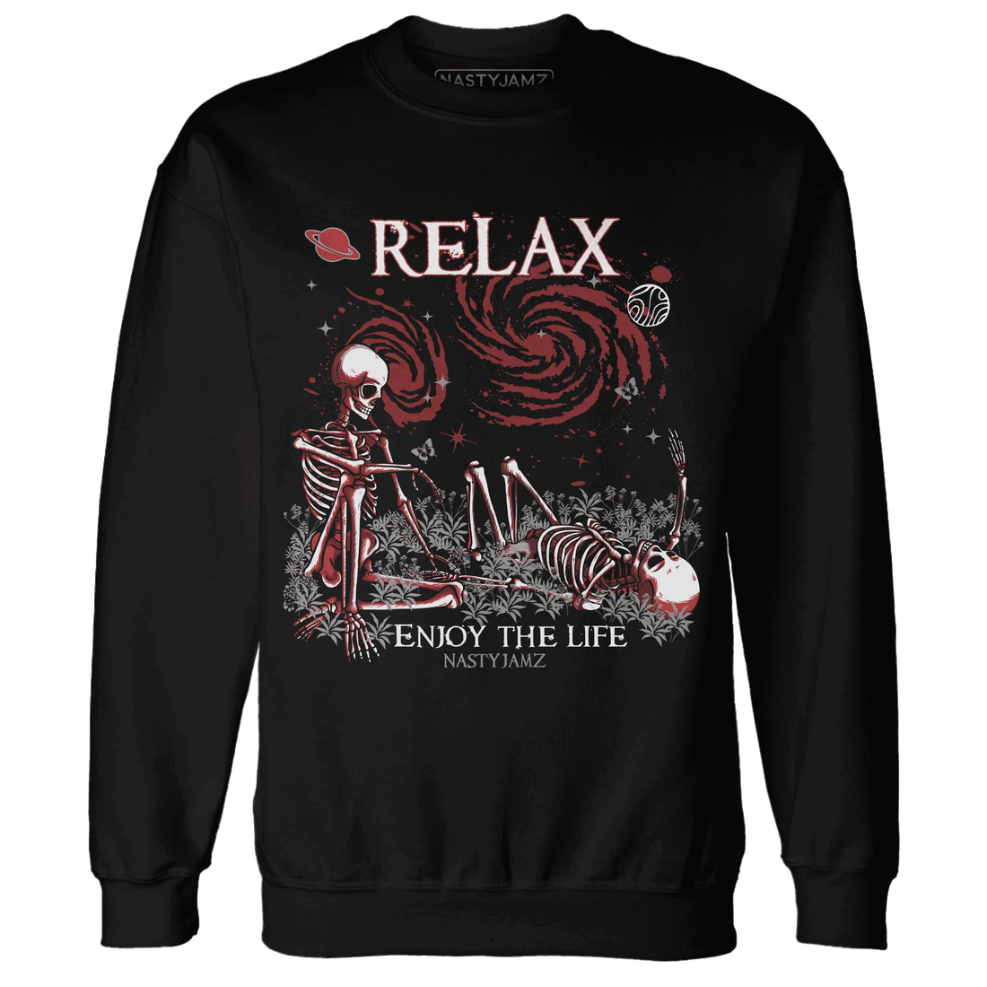 Black-Toe-Reimagined-Red-White-1s-Sweatshirt-Match-Relax