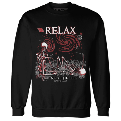 Black-Toe-Reimagined-Red-White-1s-Sweatshirt-Match-Relax