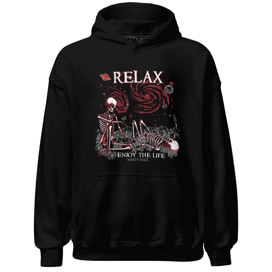 Black-Toe-Reimagined-Red-White-1s-Hoodie-Match-Relax