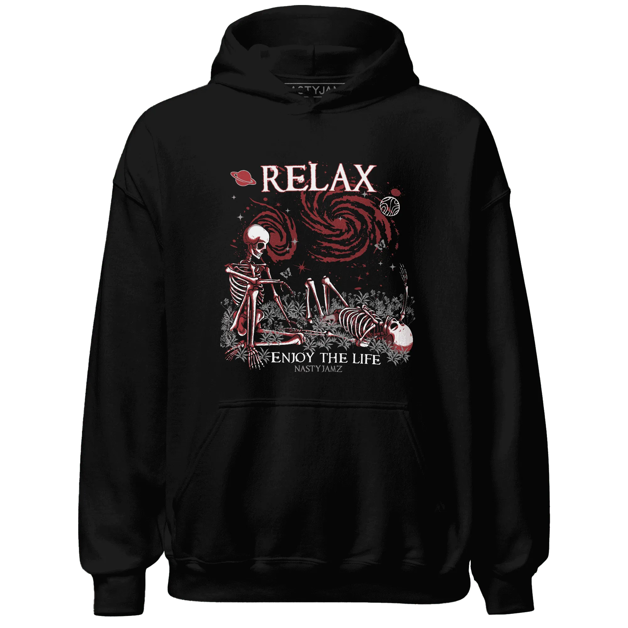 Black-Toe-Reimagined-Red-White-1s-Hoodie-Match-Relax