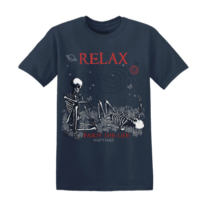 VaporMax-Air-Plus-Midnight-Navy-Gold-Black-T-Shirt-Match-Relax