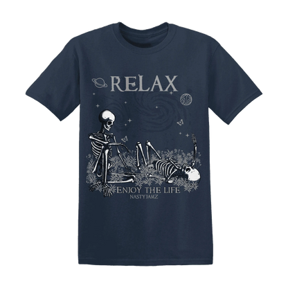VaporMax-Plus-Midnight-Navy-White-Metallic-Silver-T-Shirt-Match-Relax