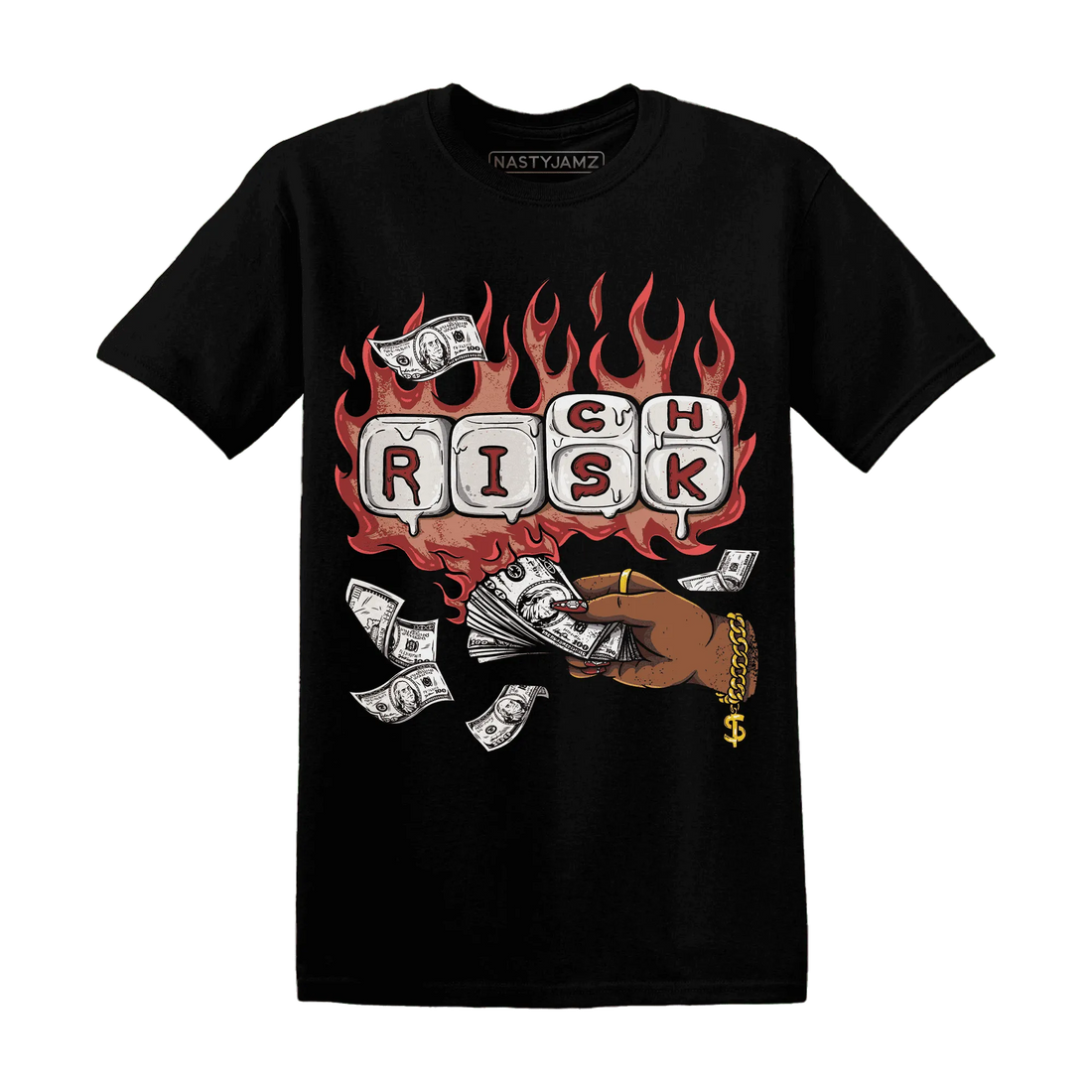 Dune-Red-13s-T-Shirt-Match-Rich-Or-Risk