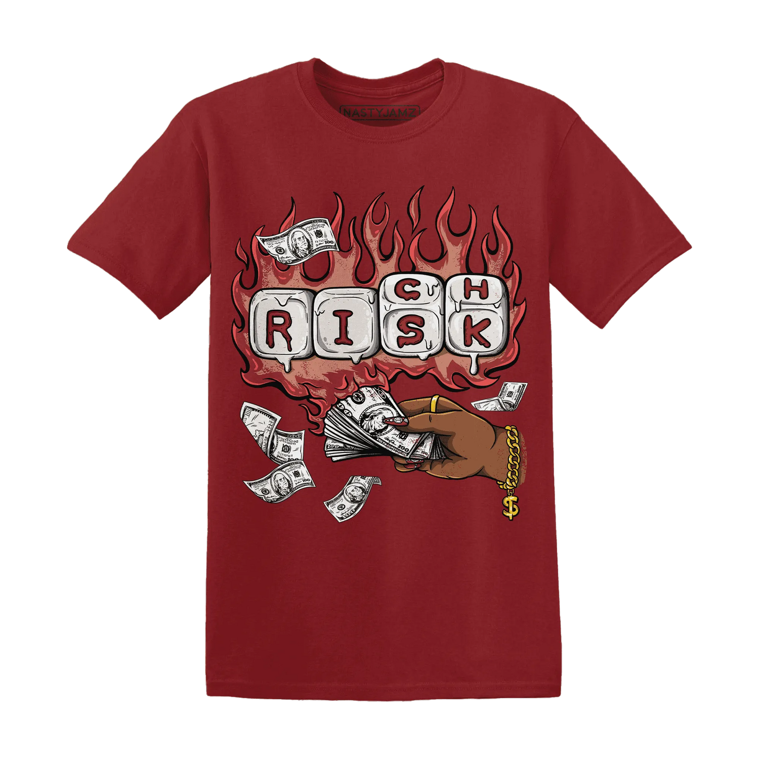 Dune-Red-13s-T-Shirt-Match-Rich-Or-Risk