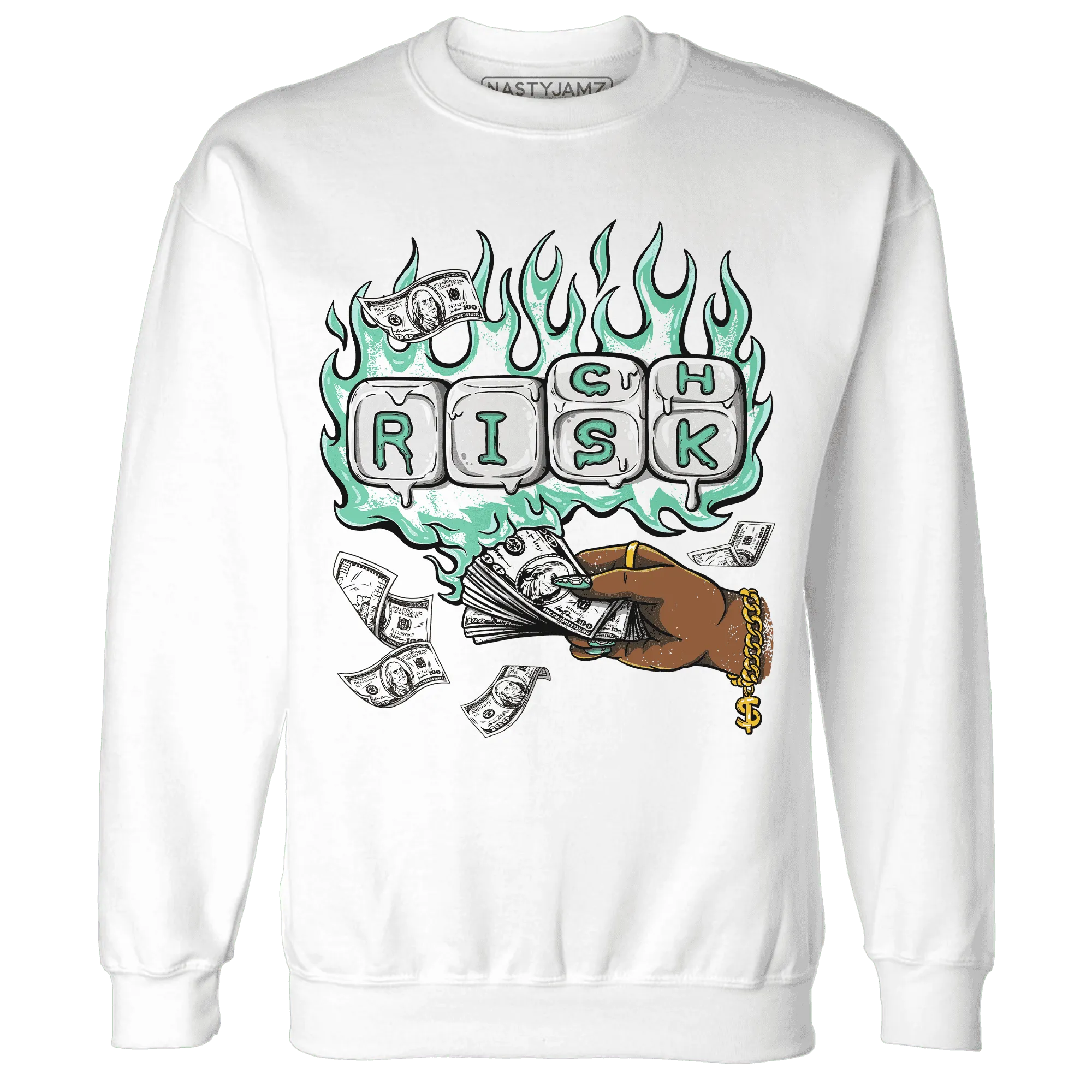 High-OG-Green-Glow-1s-Sweatshirt-Match-Rich-Or-Risk