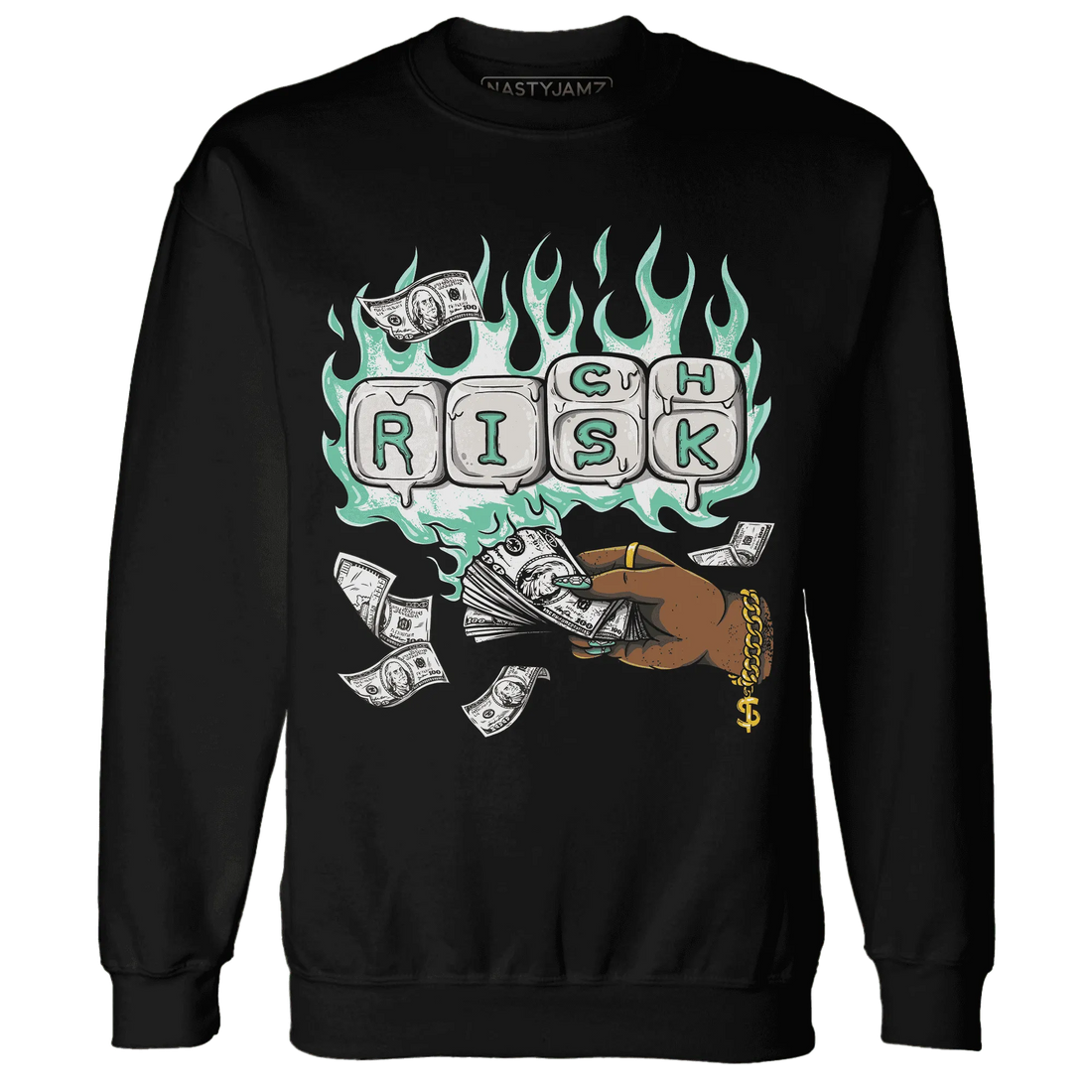 High-OG-Green-Glow-1s-Sweatshirt-Match-Rich-Or-Risk