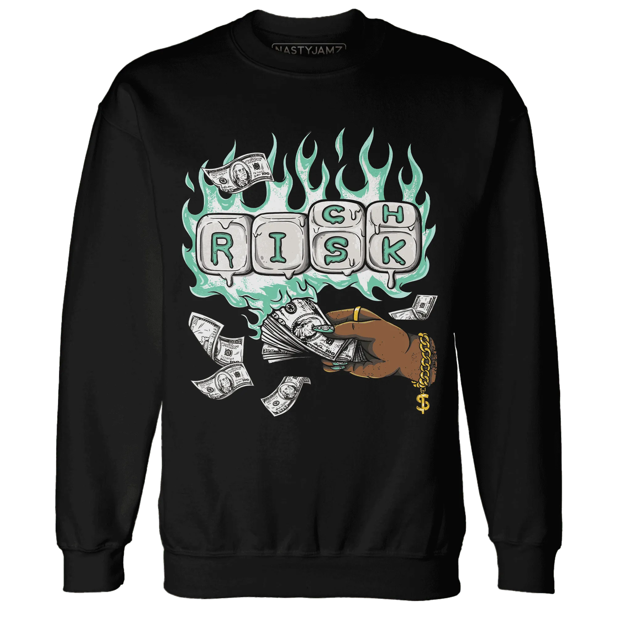 High-OG-Green-Glow-1s-Sweatshirt-Match-Rich-Or-Risk