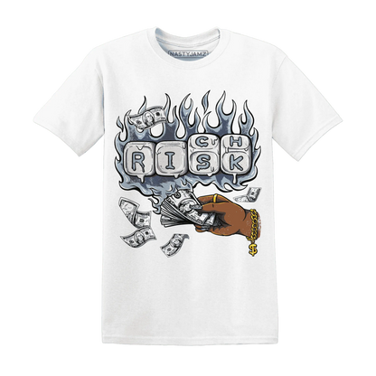 Mid-Diffused-Blue-Grey-1s-T-Shirt-Match-Rich-Or-Risk