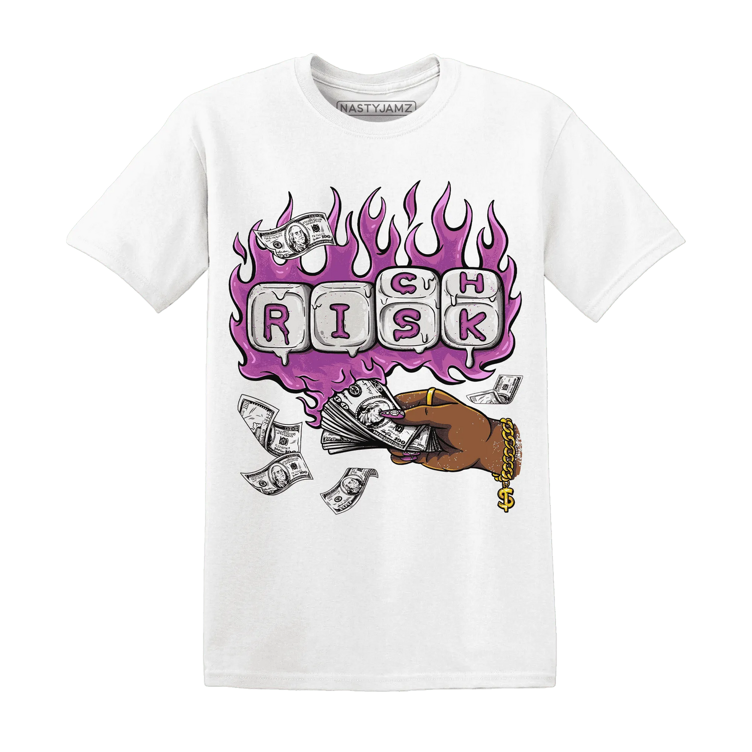 GS-Hyper-Violet-4s-T-Shirt-Match-Rich-Or-Risk