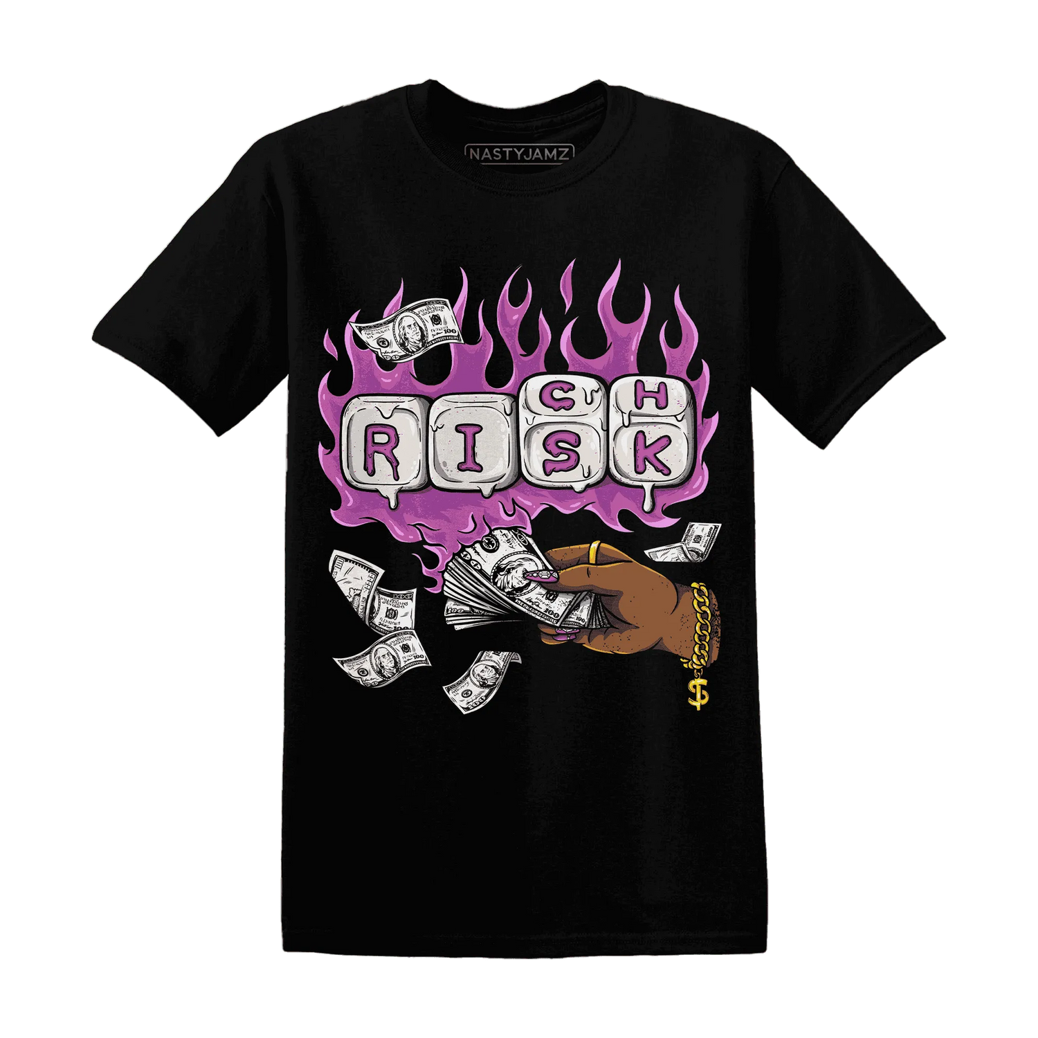 GS-Hyper-Violet-4s-T-Shirt-Match-Rich-Or-Risk
