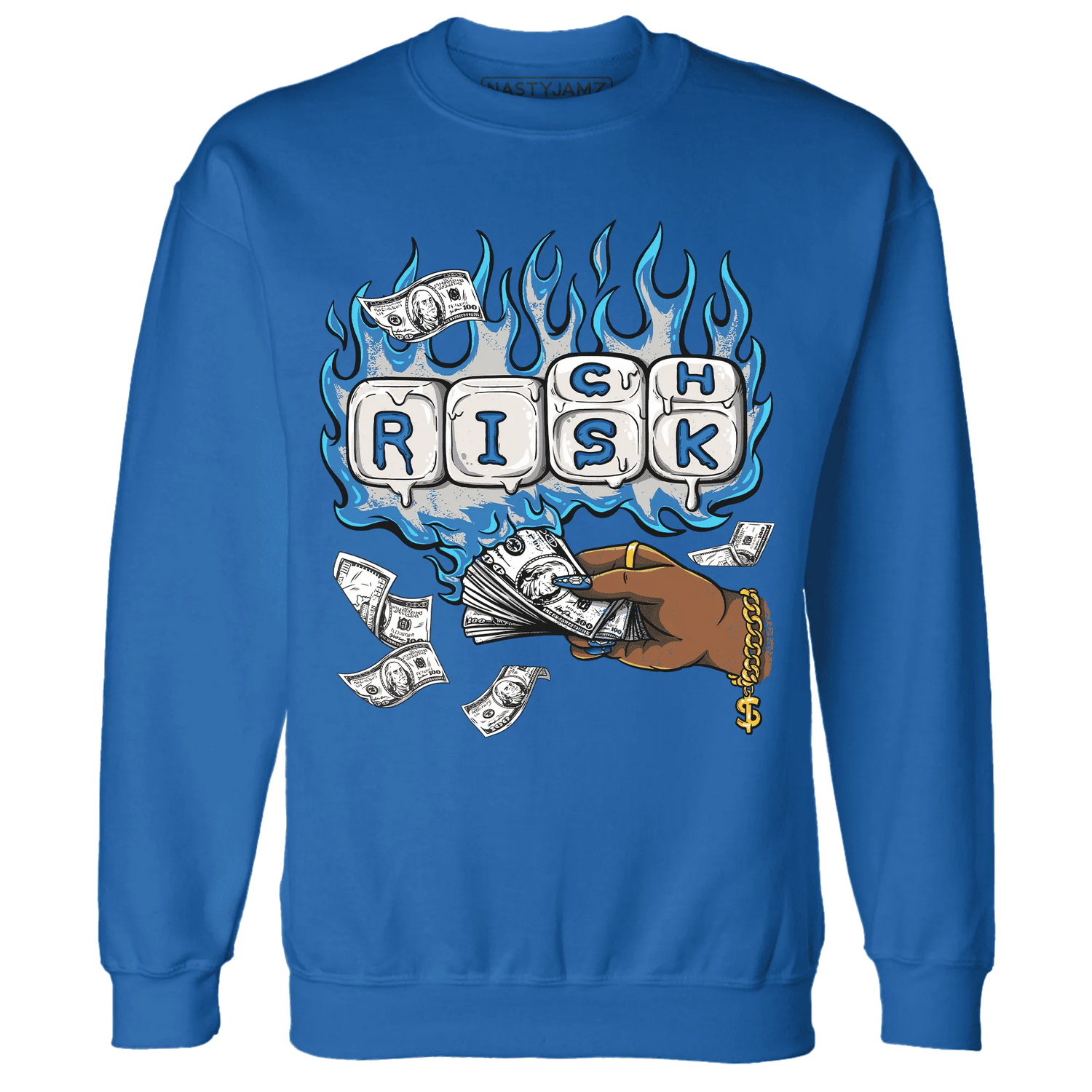 Industrial-Blue-4s-Sweatshirt-Match-Rich-Or-Risk