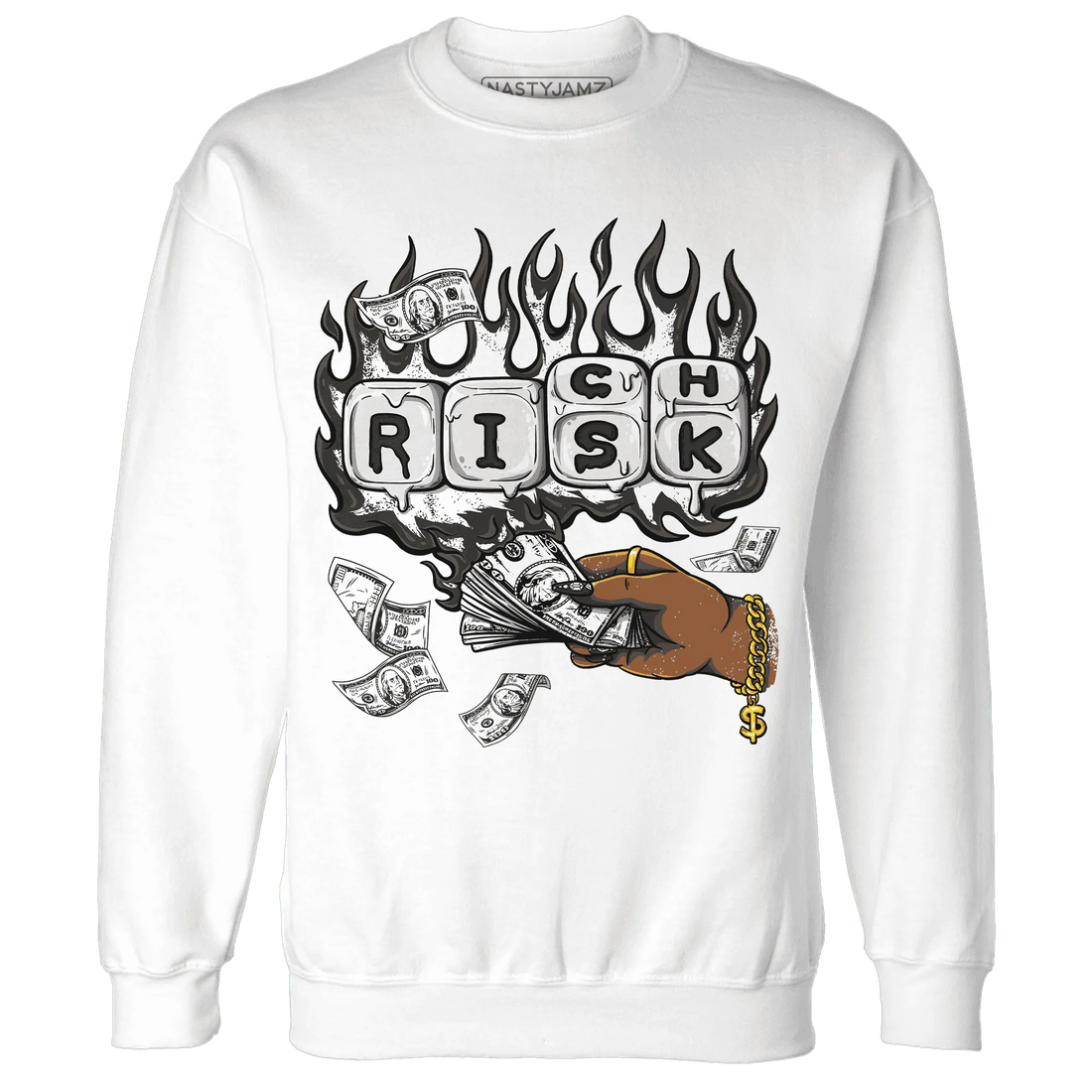 White-Thunder-4s-Sweatshirt-Match-Rich-Or-Risk