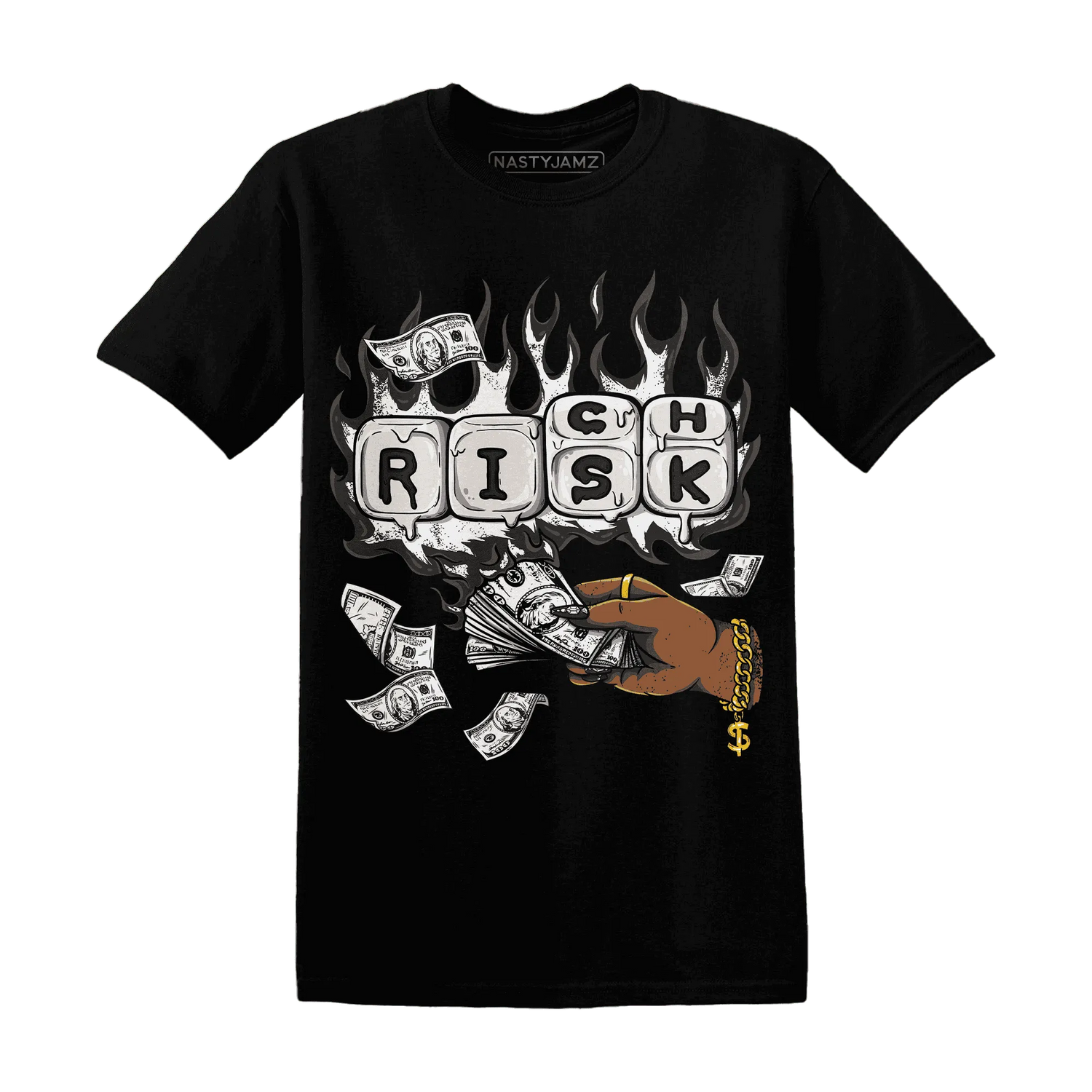 White-Thunder-4s-T-Shirt-Match-Rich-Or-Risk