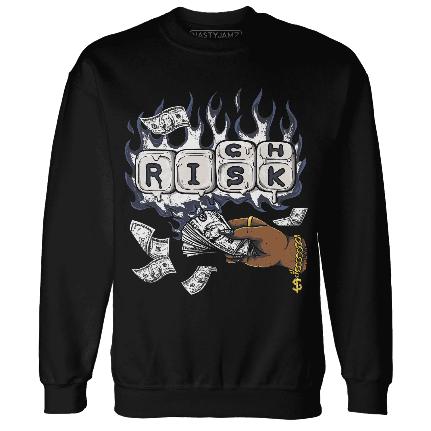 White-Navy-6s-Sweatshirt-Match-Rich-Or-Risk