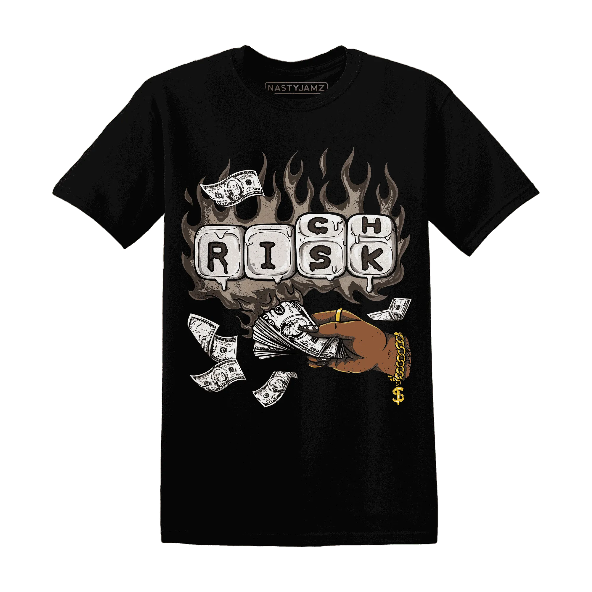 Dunk-Low-Baroque-Brown-T-Shirt-Match-Rich-Or-Risk