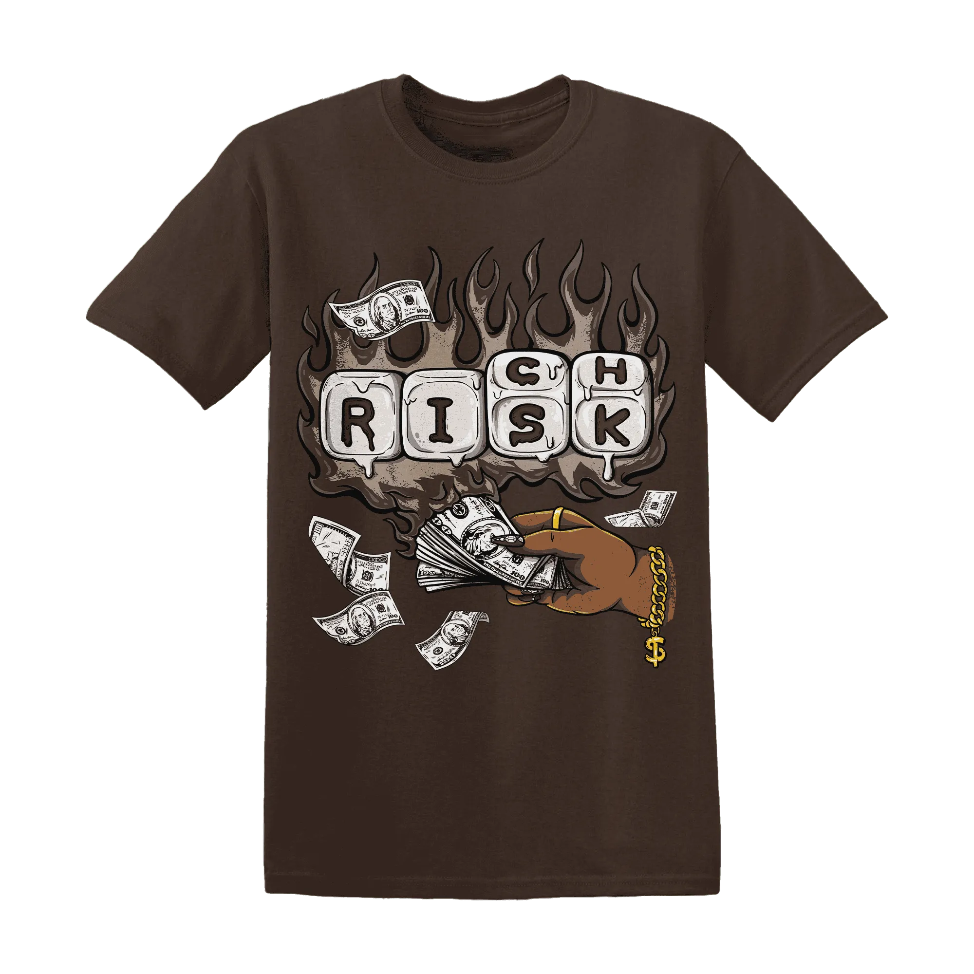 Dunk-Low-Baroque-Brown-T-Shirt-Match-Rich-Or-Risk