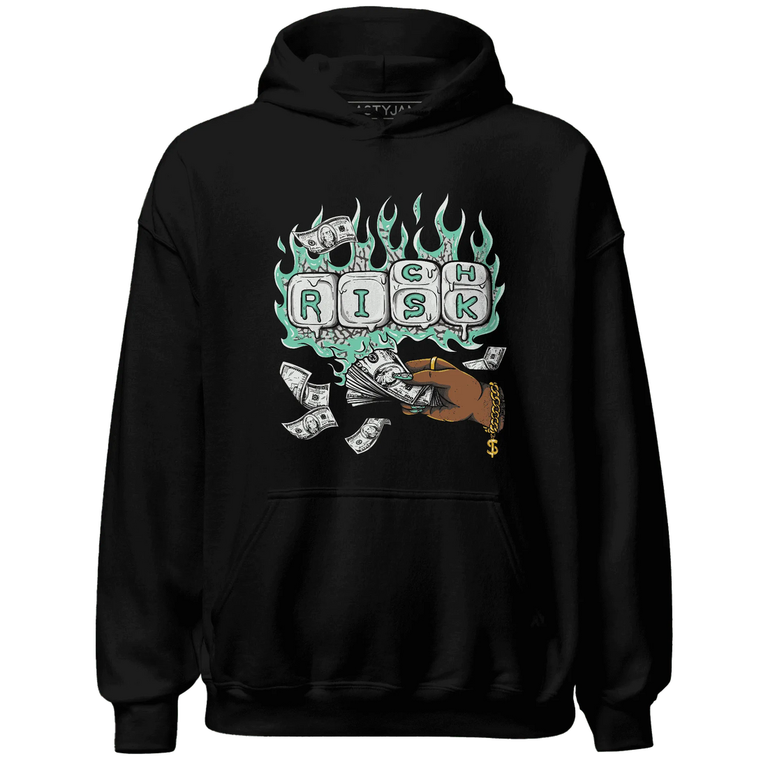 Green-Glow-3s-Hoodie-Match-Rich-Or-Risk