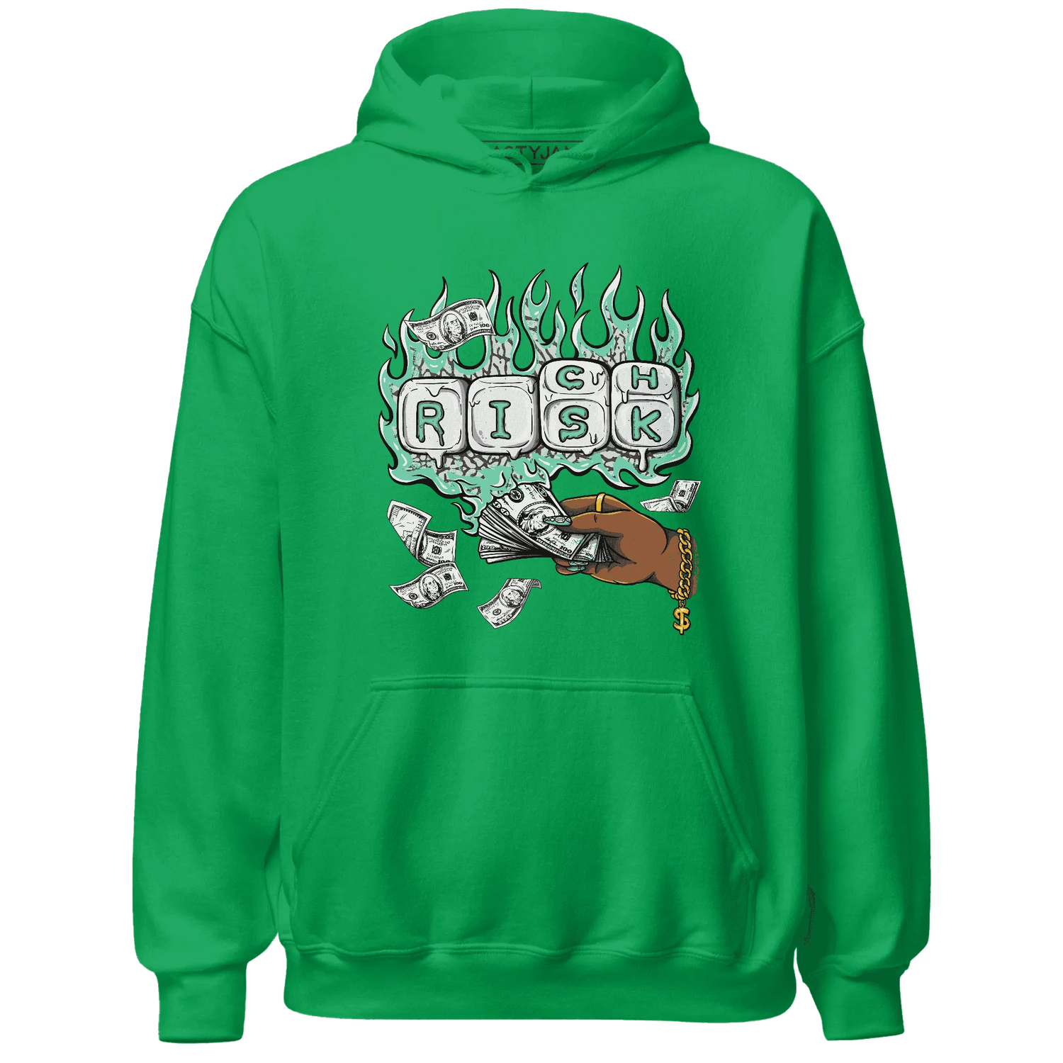Green-Glow-3s-Hoodie-Match-Rich-Or-Risk