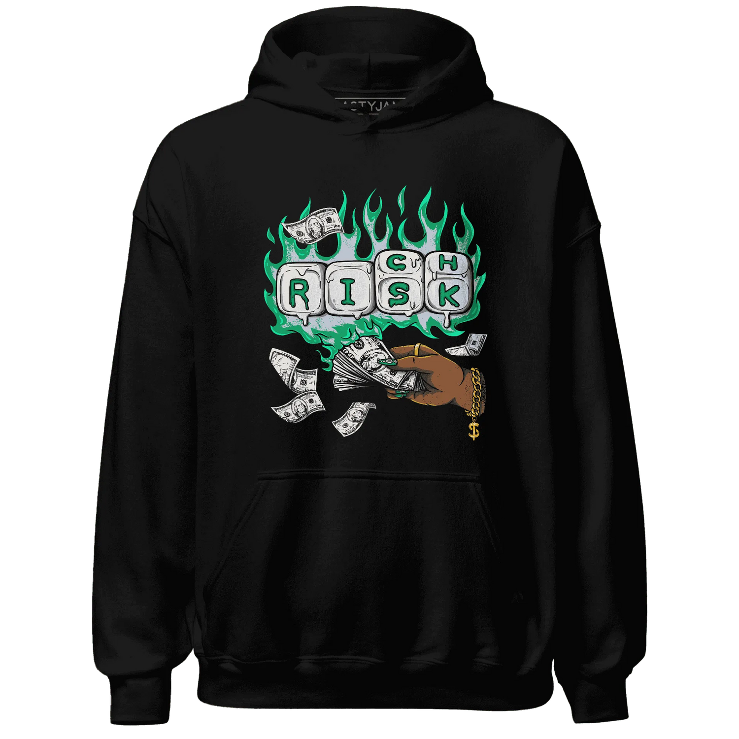 Lucky-Green-5s-Hoodie-Match-Rich-Or-Risk