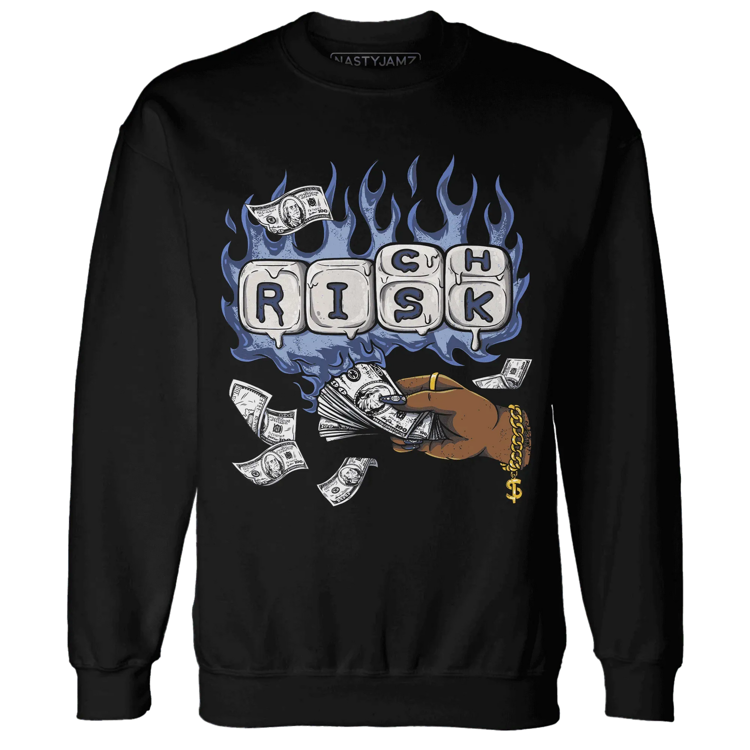 Midnight-Navy-5s-Sweatshirt-Match-Rich-Or-Risk