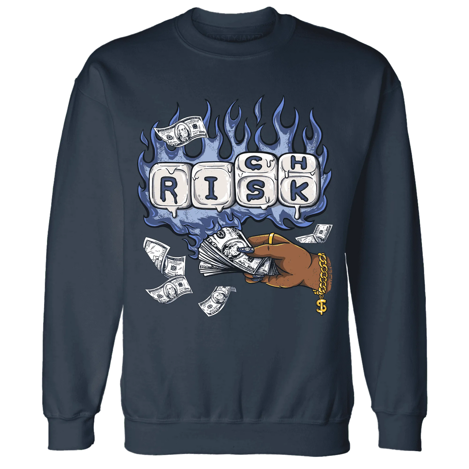 Midnight-Navy-5s-Sweatshirt-Match-Rich-Or-Risk